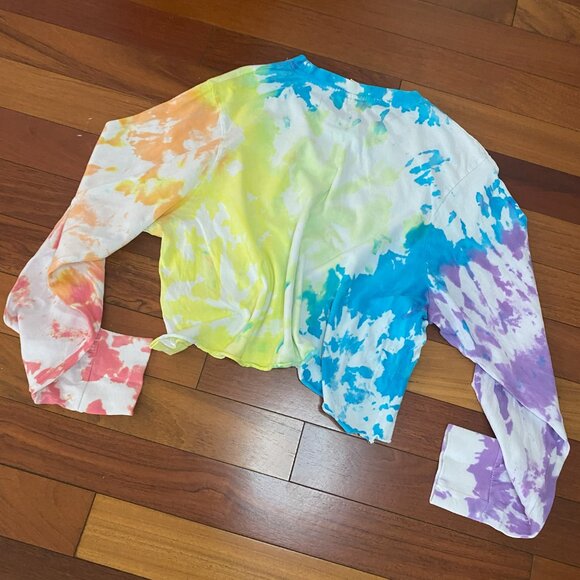 Tie Dye Crop Top size Large brb Social Distancing - Picture 6 of 6